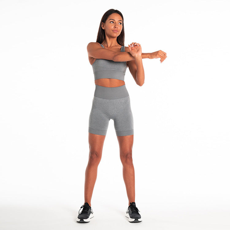 Women's Seamless Shorts Fitness Suit