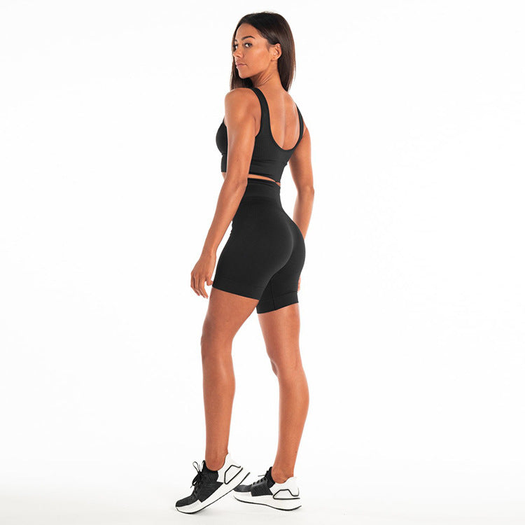 Women's Seamless Shorts Fitness Suit